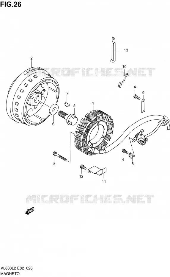 ALLUMAGE ROTOR - STATOR Suzuki MOTO 800 VOLUSIA 2012  VL800CUEL2
