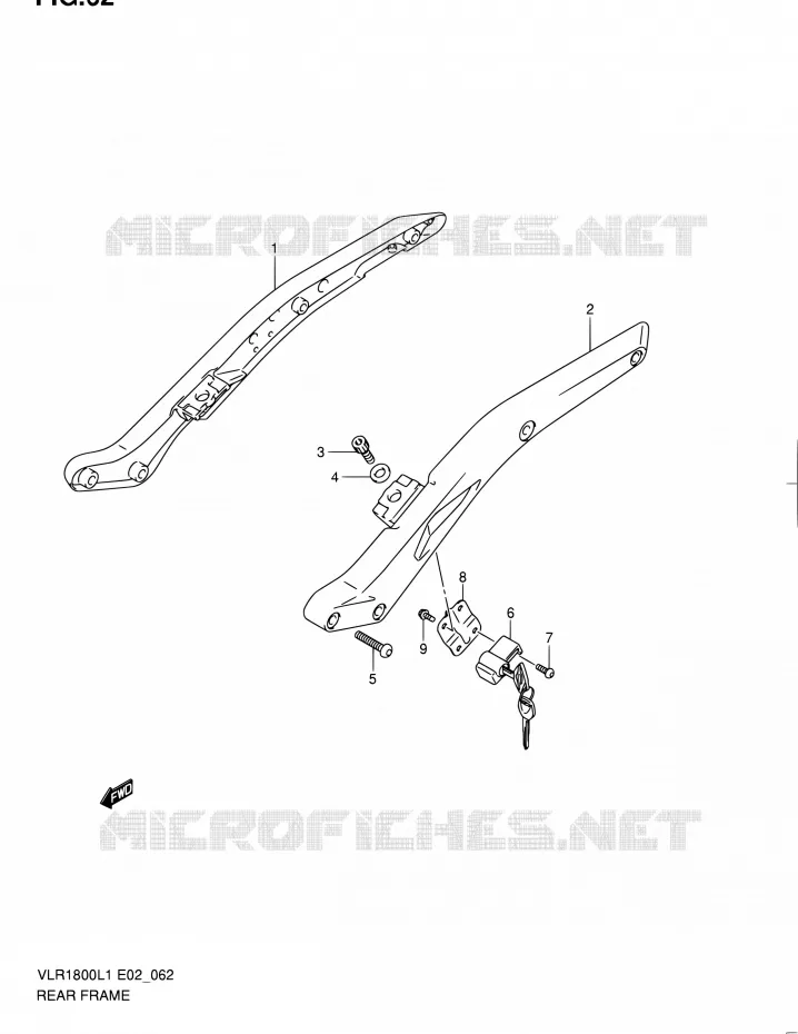 BOUCLE ARRIERE Suzuki MOTO 1800 INTRUDER 2011  VLR1800T L1 (E02,E19,24)