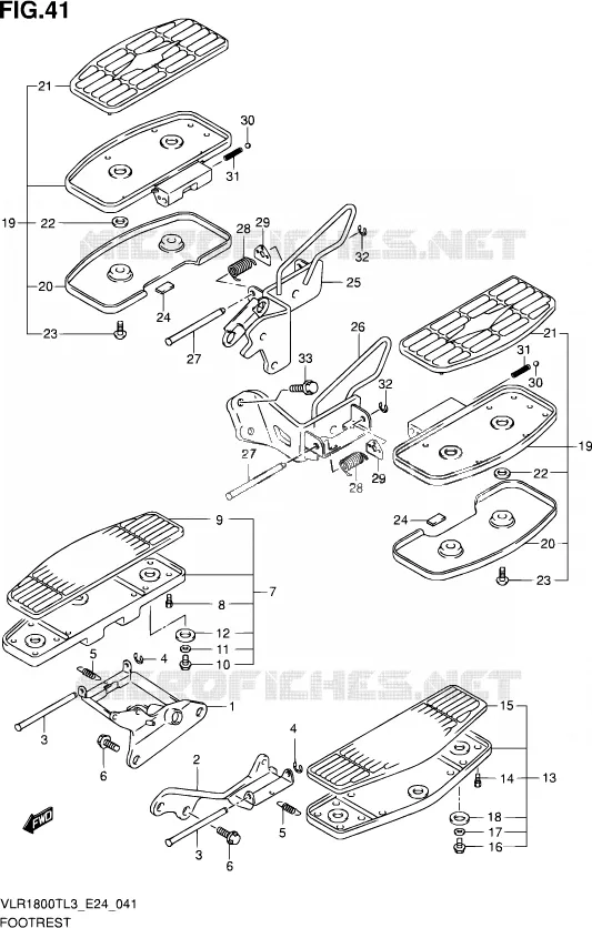REPOSE PIED Suzuki MOTO 1800 INTRUDER 2013  VLR1800T L3 (E24)