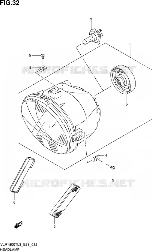 PHARE Suzuki MOTO 1800 INTRUDER 2013  VLR1800T L3 (E28)