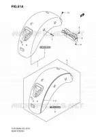 GARDE BOUE ARRIERE (MODEL K9) pour Suzuki INTRUDER 1800 2009