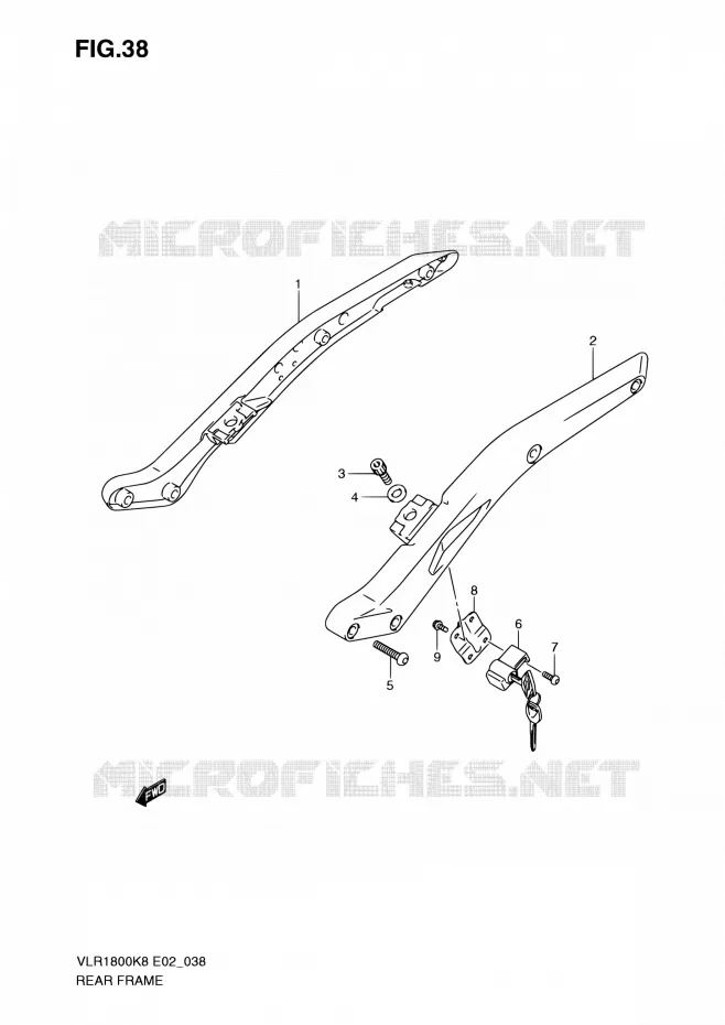 BOUCLE ARRIERE Suzuki MOTO 1800 INTRUDER 2010  VLR1800UFK9