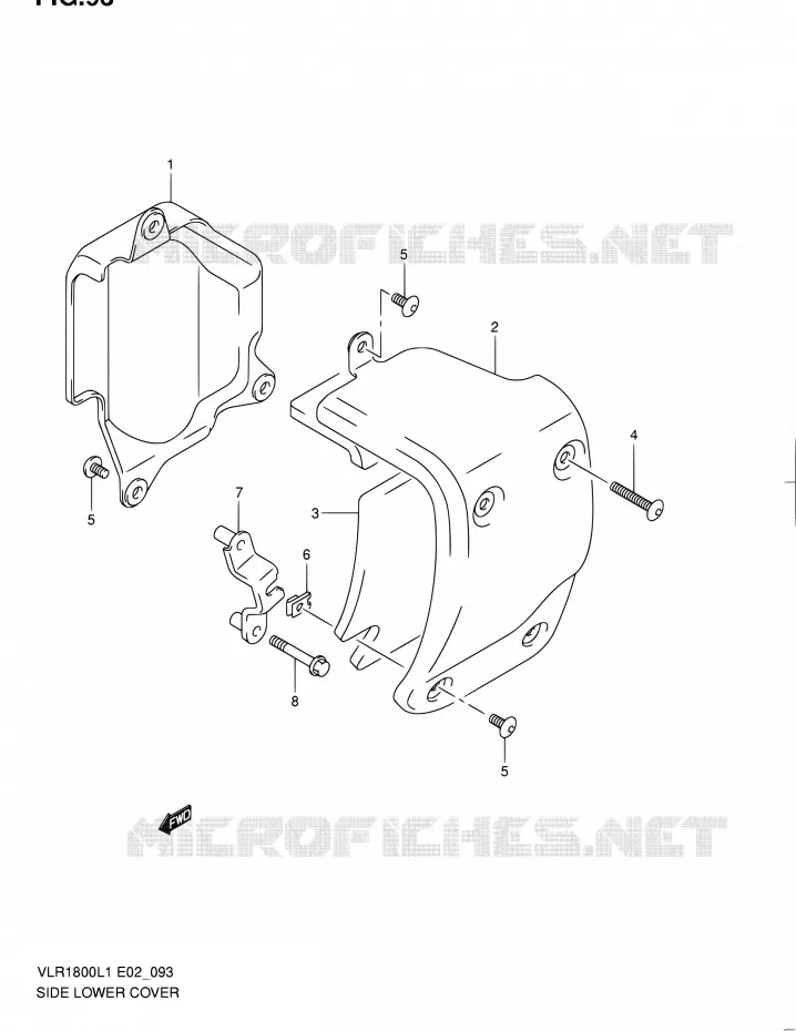 COUVERCLE LATERAL INFERIEUR Suzuki MOTO 1800 INTRUDER 2011  VLR1800UFL1(E19)