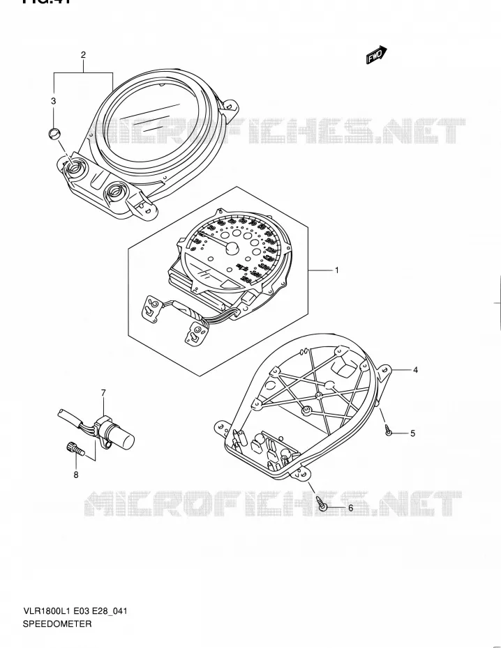 COMPTEUR (VLR1800L1 E03) Suzuki MOTO 1800 BOULEVARD 2011  VLR1800 L1/VLR1800T L1 (E03,E28,E33)