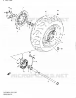 ROUE ARRIERE (VLR1800UFL1 E19) pour Suzuki INTRUDER 1800 2011