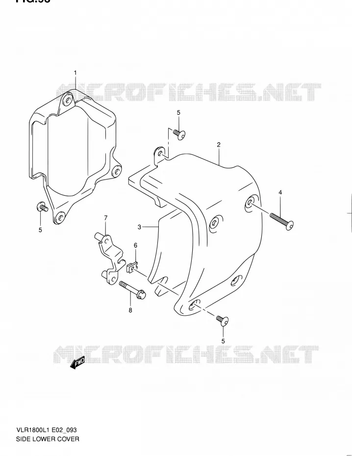 COUVERCLE LATERAL INFERIEUR Suzuki MOTO 1800 INTRUDER 2011  VLR1800L1/VLR1800TL1(E24)