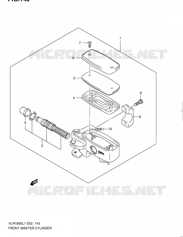 MAITRE CYLINDRE AVANT Suzuki MOTO 1800 INTRUDER 2011  VLR1800L1/VLR1800TL1(E24)