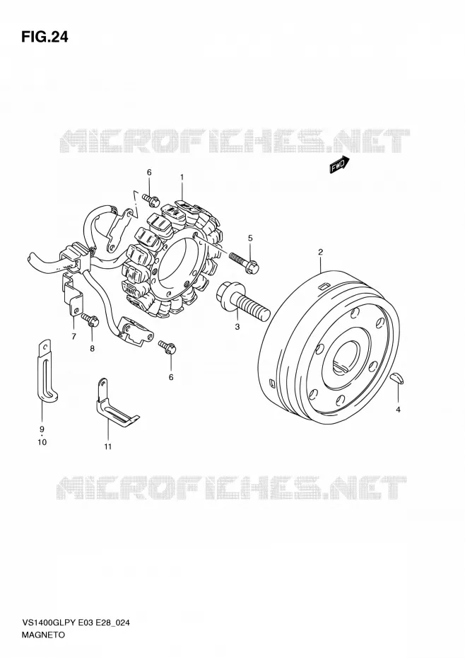 ALLUMAGE ROTOR - STATOR Suzuki MOTO 1400 INTRUDER 1996  VS1400GLP T (E03,E28,E33)