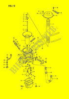 CARBURATEUR (REAR)(MODELE H/J/K/L/M/N/P/R) pour Suzuki INTRUDER 1400 1987