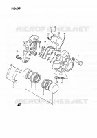 ETRIER DE FREIN ARRIERE (MODELE H/J/K/L/M/N) pour Suzuki INTRUDER 1400 1990