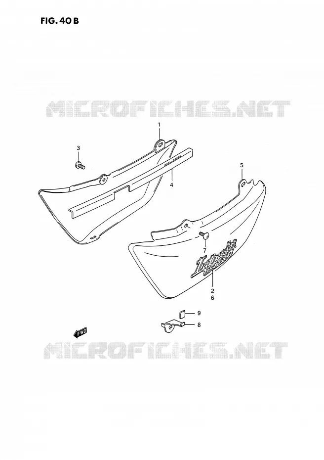 CARENAGES ARRIERE  (MODELE N/P/R) Suzuki MOTO 1400 INTRUDER 1992  VS1400GLPN/VS1400GLFN(E01,E04,E17,E21,E22,E39)