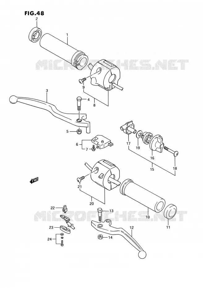 COMMODOS (MODELE K/L/M/N/P/R) Suzuki MOTO 1400 INTRUDER 1993  VS1400GLPP/VS1400GLFP(E01,E04,E17,E21,E22,E24,E34)