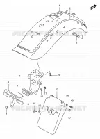 GARDE BOUE ARRIERE (MODELE Y/K1/K2) pour Suzuki INTRUDER 1400 2001