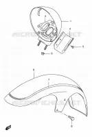 GARDE BOUE AVANT (MODELE Y/K1/K2) pour Suzuki INTRUDER 1400 2001