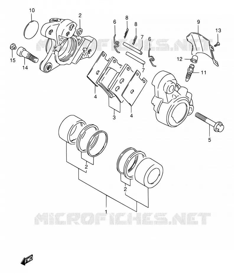 ETRIER DE FREIN AVANT Suzuki MOTO 1400 INTRUDER 2002  VS1400GLPK2(E17,E22,E34)