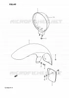 BOL DE PHARE   GARDE BOUE AVANT pour Suzuki INTRUDER 750 1985