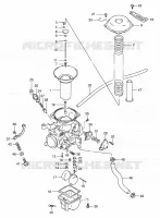 CARBURATEUR (REAR:E18) pour Suzuki INTRUDER 800 1993