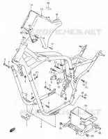 CADRE (MODELE N/P/R/S/T) CARENAGES/CADRE 800 suzuki-moto INTRUDER 1995 9679040