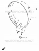 BOL DE PHARE CARENAGES/CADRE 800 suzuki-moto INTRUDER 1996 9680045