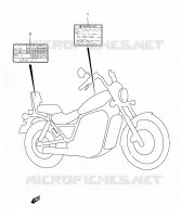 ETIQUETTE D'AVERTISSEMENT pour Suzuki INTRUDER 800 2003