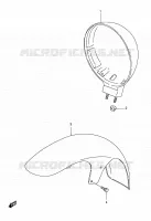 GARDE BOUE AVANT pour Suzuki INTRUDER 800 2003