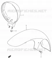 GARDE BOUE AVANT pour Suzuki INTRUDER 800 2001