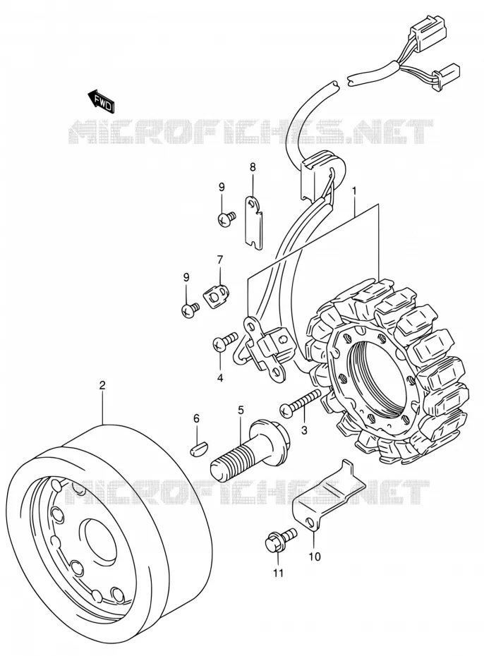 ALLUMAGE ROTOR - STATOR Suzuki MOTO 800 INTRUDER 2001  VS800GL K1 (E03,E28,E33)