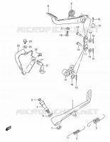 BEQUILLE LATERALE   PEDALE DE FREIN ARRIERE pour Suzuki INTRUDER 800 1994
