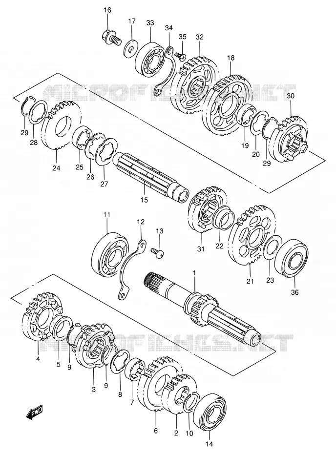 TRANSMISSION Suzuki MOTO 800 INTRUDER 1994  VS800GL R (E03,E28,E33)