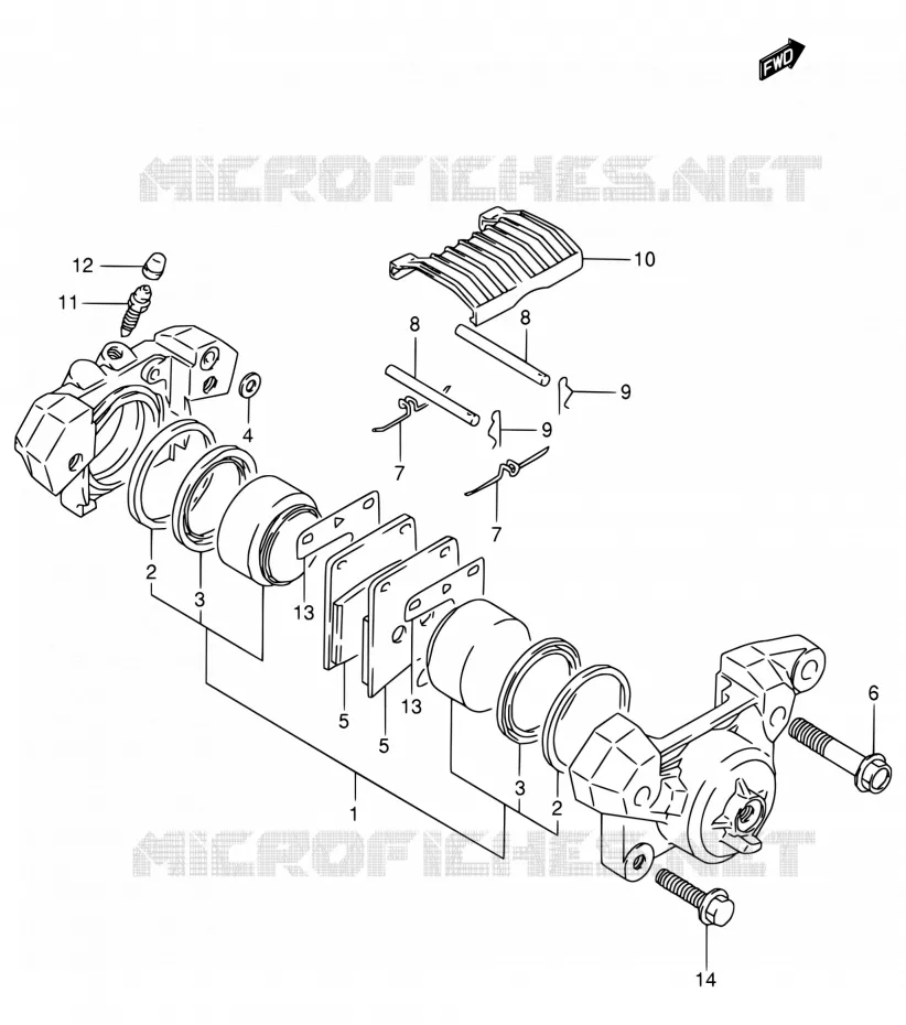 ETRIER DE FREIN ARRIERE (MODELE L/M/N) Suzuki MOTO 800 VX 1990  VX800 L/VX800U L