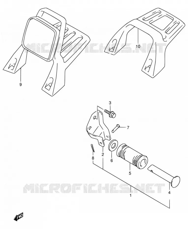 REPOSE PIED - SISSY BAR Suzuki MOTO 800 VX 1992  VX800 N/VX800U N