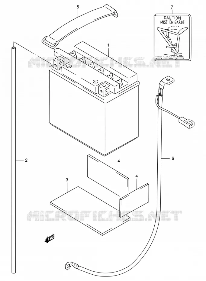 BATTERIE Suzuki MOTO 800 VX 1993  VX800 P/VX800U P