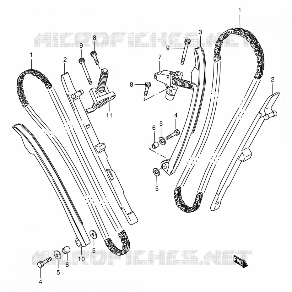 DISTRIBUTION Suzuki MOTO 800 VX 1994  VX800 R/VX800U R