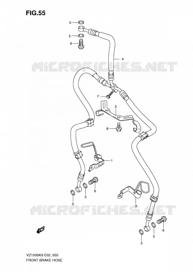 DURITE DE FREIN AVANT Suzuki MOTO 1500 BOULEVARD 2010  VZ1500 L0 (E02,E19,E24)