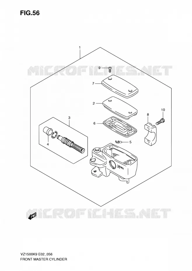 MAITRE CYLINDRE AVANT Suzuki MOTO 1500 BOULEVARD 2010  VZ1500 L0 (E02,E19,E24)