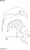 GARDE BOUE AVANT (MODELE K1/K2/K3) pour Suzuki MARAUDER 800 1998