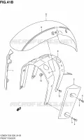 GARDE BOUE AVANT (MODELE Y) pour Suzuki MARAUDER 800 1998