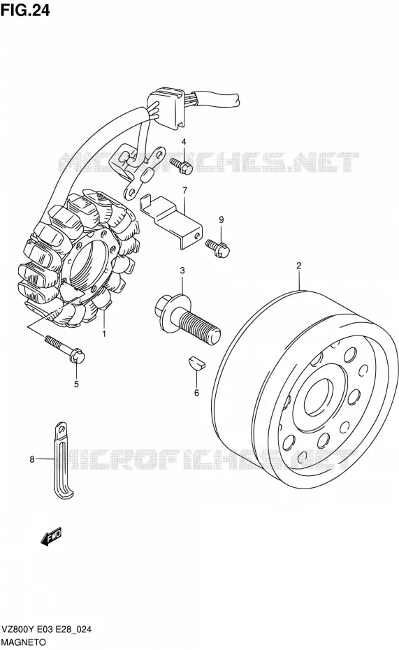 ALLUMAGE ROTOR - STATOR Suzuki MOTO 800 MARAUDER 2000  VZ800Y(E03,E28,E33)