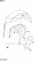 GARDE BOUE AVANT (MODELE V) pour Suzuki MARAUDER 800 2001