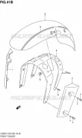 GARDE BOUE AVANT (MODELE Y) pour Suzuki MARAUDER 800 2001