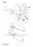 ENSEMBLE LEVIERS   POIGNEES (MODELE K5/K6) pour Suzuki MARAUDER 800 2006