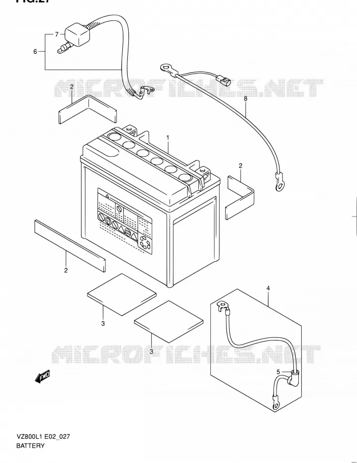 BATTERIE Suzuki MOTO 800 MARAUDER 2011  VZ800L1(E24)