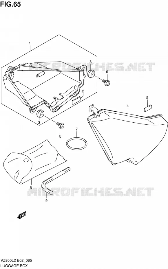 COFFRE Suzuki MOTO 800 INTRUDER 2012  VZ800L2(E24)