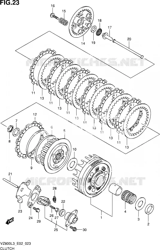 EMBRAYAGE Suzuki MOTO 800 MARAUDER 2013  VZ800 L3 (E02)
