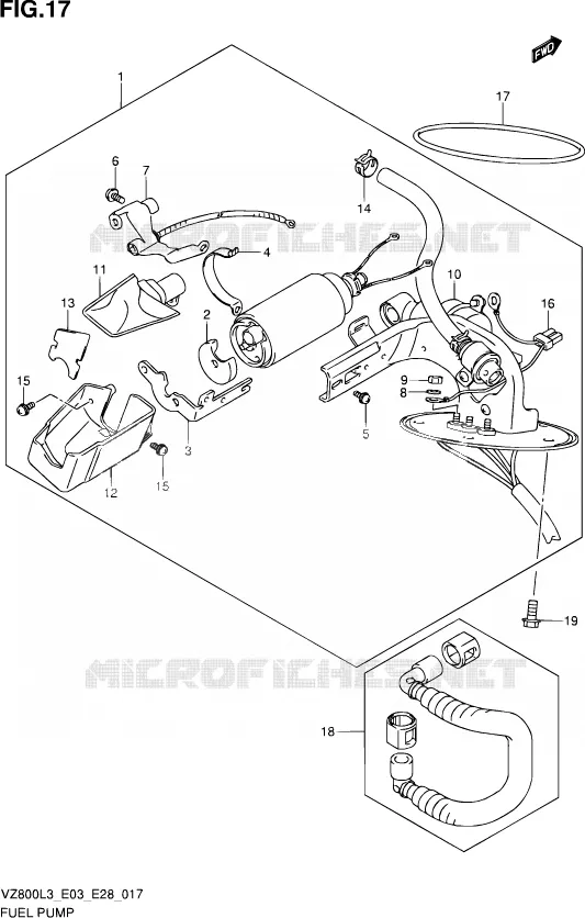 POMPE A ESSENCE Suzuki MOTO 800 MARAUDER 2013  VZ800 L3 (E03,E28,E33)