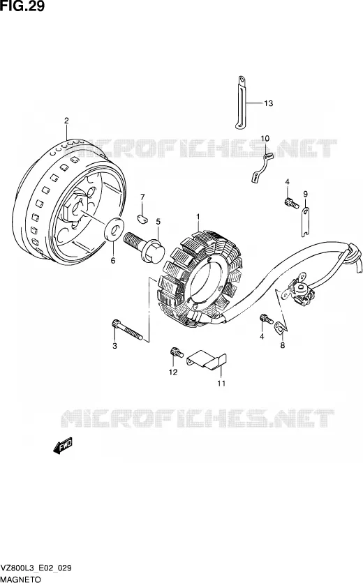ALLUMAGE ROTOR - STATOR Suzuki MOTO 800 INTRUDER 2014  VZ800 L3 (E19)