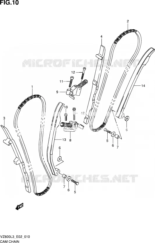 DISTRIBUTION Suzuki MOTO 800 INTRUDER 2015  VZ800 L3 (E19)