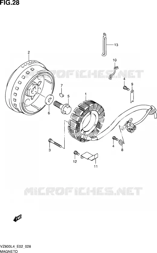 ALLUMAGE ROTOR - STATOR Suzuki MOTO 800 MARAUDER 2014  VZ800 L4 (E02)