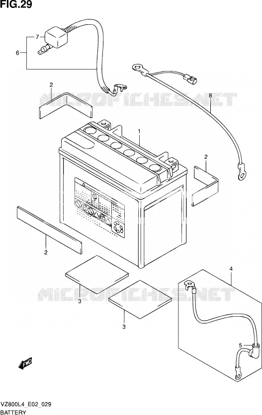 BATTERIE Suzuki MOTO 800 MARAUDER 2014  VZ800 L4 (E02)