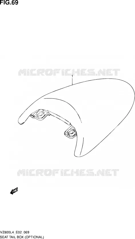 CAPOT DE SELLE (OPTIONAL) Suzuki MOTO 800 MARAUDER 2014  VZ800 L4 (E02)